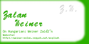 zalan weiner business card